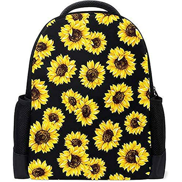 Sunflower Cute School Backpack for Women Men Fashion Hiking Travel Bag 